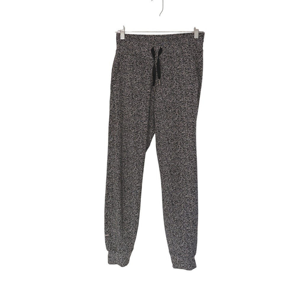Lululemon Black White Space Dye Static Jogger Pants Size 4 Active Gym Athleisure